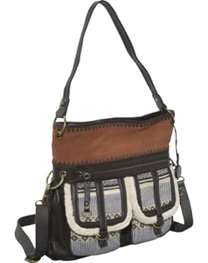 Pax leather crossbody bag Fair Isle