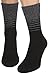 Air Wool Socks, 2 packs Merino Wool Organic Cotton Rich Mens Black Dress Socks ( Striped Black, M )