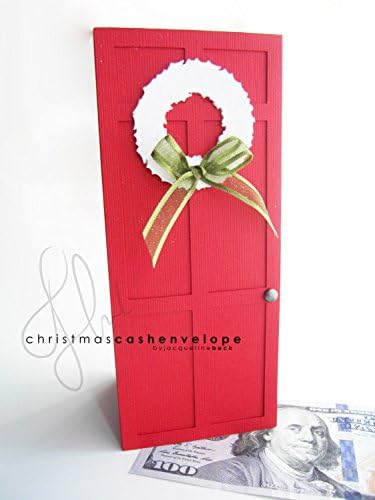 Christmas Door Cash Envelope - Red