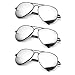 Silver Mirror Lens Aviator Sunglasses Cop Pilot Shades Patriotic