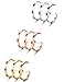 Jstyle Stainless Steel Ear Cuff Earrings for Women Men Cartilage Earrings Hoop Lip Ring Non Piercing Set