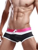 SEOBEAN Mens Low Rise Sexy Swimwear Boxer Brief Trunks 2209
