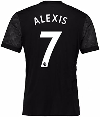 Runsportj Alexis Sanchez #7 Man Utd Manchester United Soccer Jersey Away Black Size L