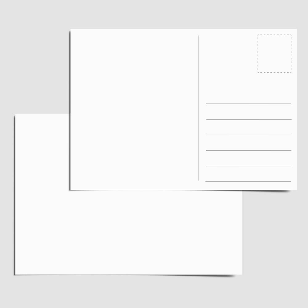 Pack of 50 Plain Postcards A6 White Cards for Schools, Businesses, Blank Mailable Postcards Papa Prints®