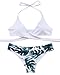 MOOSKINI Womens Padded Push-up Bikini Set Bathing Suits Two Pieces Swimsuit Green Large