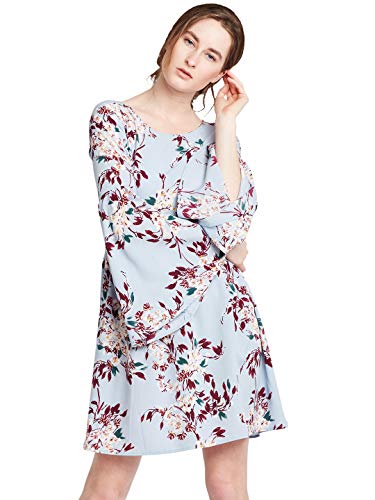 Berrylush A-line Round Neck Peplum Sleeve Dress | Polyester Berrylush A-line Round Neck Peplum Sleeve Dress | Polyester