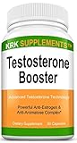 1 Pack Testosterone Booster Anti-Estrogen & Anti-Aromatase Complex Tribulus Terrestris Extract Chrysin Diindolylmethane DIM Eurycoma Longifolia Jack Gamma Oryzanol 90 Capsules KRK Supplements
