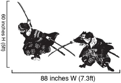 Japanese Samurai Fighting Vinyl Decal