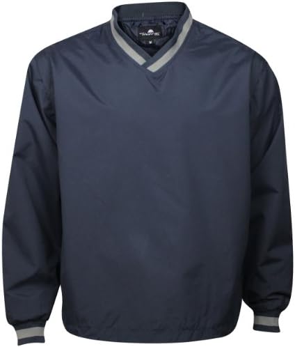 The Weather Company Mens V-Neck Convertible Rain Shirts Navy/Grey L