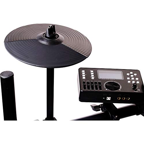 ZHRUNS Electronic Drum Set, Mesh Kit with Collapsible 3-Post Rack, Built-in Drum Coach with Play-Along Tracks, 15 Ready-to-play Portable Electronic Drum Set for Kids and Adults With Stool