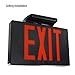 eTopLighting FD3SCR-B 1PCS LED Exit Sign Emergency Light Lighting Emergency LED Light / Modern Battery Backup UL924 / Battery Back-up / Black / Red Letter, V-PL1119