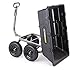 Gorilla Carts Heavy-Duty Poly Yard Dump Cart, 10 Cu Ft Tub, 1500 lb Haul Capacity, Black – Towable Utility Wagon with Quick-Release Dumping & Pneumatic Tires for Landscaping and Gardening