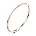 DIFINES Redbarry Classic Thin Cross X Inlaid Cubic Zirconia 18k Rose Gold plated Wedding Bangle Bracelet for Women Girls