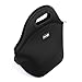 Cosmos Black Color Small Size Neoprene School Travel Outdoor Portable Snack Lunch Tote Bag Handbag Container Case