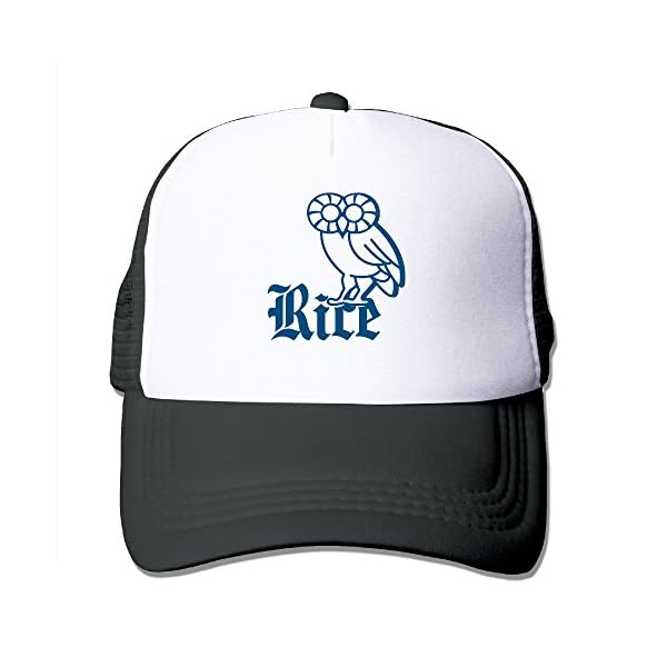 SAXON13-Unisex-Baseball-caps-Meshback-Rice-University-Owl-Cap-Hats-Black