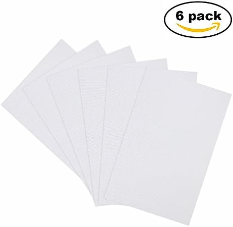 Zilong 6 Pieces Classic Reserve Aida Cloth, Cross Stitch Fabric, 12 by 18-Inch, White, 14 Count
