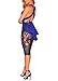 sexycherry Women Boho Bodycon Sexy Lace Floral Halter Strap Deep V Neck Evening Club Mini Dress Blue