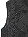 Allegra K Women's Zip Up Front Stand Collar Quilted Padded Vest L Black