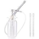 Anal Douche and Enema Bulb System Kit-Medical Manual Pressure Enemas for Anal or Vaginal Douching Aids in Hygiene-Reusable For Douche, Coffee & Water Colon Cleansing/Detox,2 Nozzle Tips-10 oz