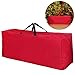 AmazingBag Christmas Tree Storage Bag. Heavy-Duty 600D Oxford Material Durable Reinforced Handles, Zipper, Waterproof (Red, Fits A 7.5FT Tree)