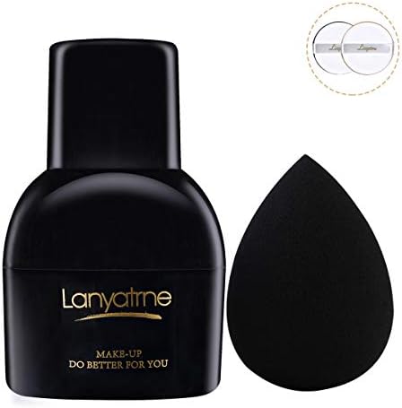Lanyatrne Makeup Sponge Beauty Cosmetic Blending Applicator Blender for Foundations, Powders, Creams & Concealer (Free 2 Powder Puff)