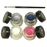 4 Starry Long Lasting Waterproof Eyeliner Gel Snow, Heavenly Pink, Midnight Sky,Shimmer Stone