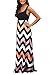 ReachMe Womens Summer Bohemian Floral Maxi Dresses Loose Casual Boho Printed Maxi Dress Beach Party Dress(6 Black,L)