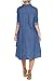 Womens Casual Denim Lapel Long Sleeve Loose High Low Hem Mini Dress with Pocket