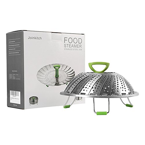 Steamer Basket, Joinkitch Stainless steel Food Steamer Basket Vegetable steamer Adjustable ( 7’’ to 11’’) With Handle Fits Instant Pot Pressure Cooker For eggs, Vegetables, Seafood and baby’s food - Thumbnail 7