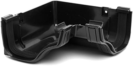 Polypipe Ogee ROG13 Extra Capacity Gutter Internal 90 Degree Angle Black 130 x 70mm