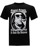 Original Gangster Benjamin Franklin Founding Fathers Men's Humor Funny T-Shirt (Large) - Black