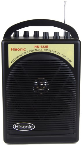 HS122B-HH Portable Lithium Battery Rechargeable PA (Public Address) System with Dual Channel & 2 Wireless Microphone System (2 Handhelds, Black)