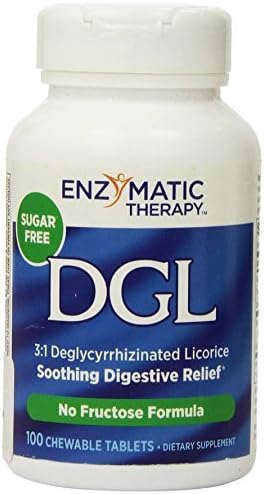 Enzymatic Therapy DGL Deglycyrrhizinated Licorice -- 100 Chewable Tablets by Enzymatic