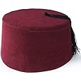 BAYKUL Dr. Who Turkish Shriner Fez Hat Felt, Arabian Moroccan Aladdin Abu Costume Tassel