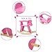 labebe Child Rocking Horse, Wooden Rocking Horse Toy, Pink Rocking Horse for Kid 1-3 Years, Baby Rocking Horse Set/Kid Rocking Horse Chair/Outdoor Rocking Horse/Rocker/Animal Ride/Rocking Toy