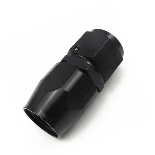 Upgr8 Universal Aluminum Oil / Fuel / Water / Fluid / Air Line Hose End Fitting (-6AN Swivel, 360 Degree Black)
