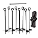 Gray Bunny GB-6874 Ground Anchor Kit, Set of 8 Earth Augers, 15" Long, 3" Wide Helix, 3/8" Diameter Stake Shaft, Includes Torque Bar, Rope, Carrying Sack & Eight Heavy Duty Rods primary