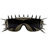 zeroUV - Punk Rocker Large Shield Spike Fashion Novelty Sunglasses