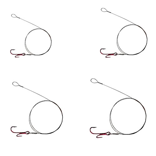 Stahlvorfach Set 4 STK Stahlvorfächer 1x19 mit Ryderhaken