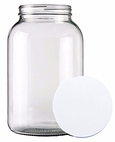Home Brew Ohio One gal Wide Mouth Glass Jar and Lid for Vinegar Making