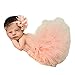Vemonllas Fashion Newborn Girls Baby Handmade Outfits Photography Props Tutu with Flower Headdress (Dark Pink)