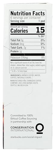 STARBUCKS COLD BREW COFFEE — CARAMEL DOLCE FLAVORED — SINGLE-SERVE CONCENTRATE PODS — 1 BOX (6 CAPSULES)