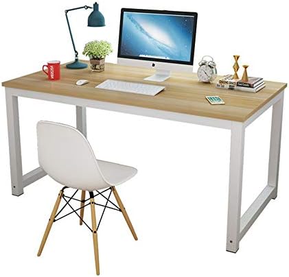 Dalun Laptop Computer Desk Meeting Training Writing Desk Home Office Workstation Sturdy PC Study Writing Table Waterproof fireproof easy clean,Beige