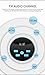 Shower Speaker Radio with Bluetooth, IPX7 Waterproof Portable Wireless Speaker with LED Mood Lights, Suction Cup, 5W Driver, Buit-in Mic, Hands-Free(Blue)