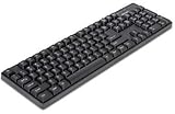 ProHT USB Standard Keyboard (70010), 104 Key Standard Windows Keyboard for PC Laptop Desktop, Windows 7/8 / 10 / XP/Vista, Plug and Play, Black
