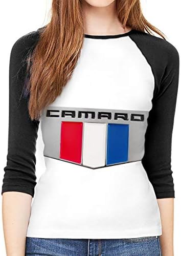 Women Long Sleeve T-Shirt, Camaro Performance Car Round Neck T Shirt Baseball Tunic Tops Blouse