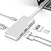 ALNbes USB C Hub, Aluminum USB C Adapter with HDMI Port, USB Type C Charging Port, 2 USB 3.0 Ports, SD & Micro SD Card Reader for MacBook Pro 2015/2016/2017, Chromebook and More Type C