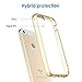 JETech Case for iPhone SE 2016 (Not for 2020), iPhone 5s and iPhone 5, Non-Yellowing Shockproof Phone Bumper Cover, Anti-Scratch Clear Back (Gold)