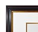 Golden State Art, 11x14 Black Gold & Burgundy Color Frame for 7x9 Diploma/Certificate, Includes Double Mat and Real Glass (White Over Gold Double Mat, 1-Pack)