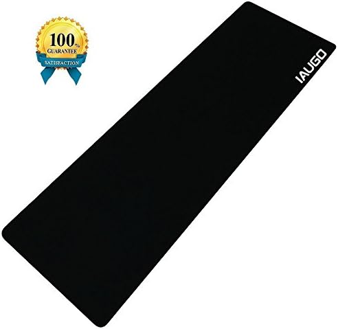 IAUGO Large Mouse Pad Extended Gaming Mouse Mat XXL,Stitched Edges, Waterproof,Wide &amp; Long Mousepad 31.5inchX11.8inch(Black)